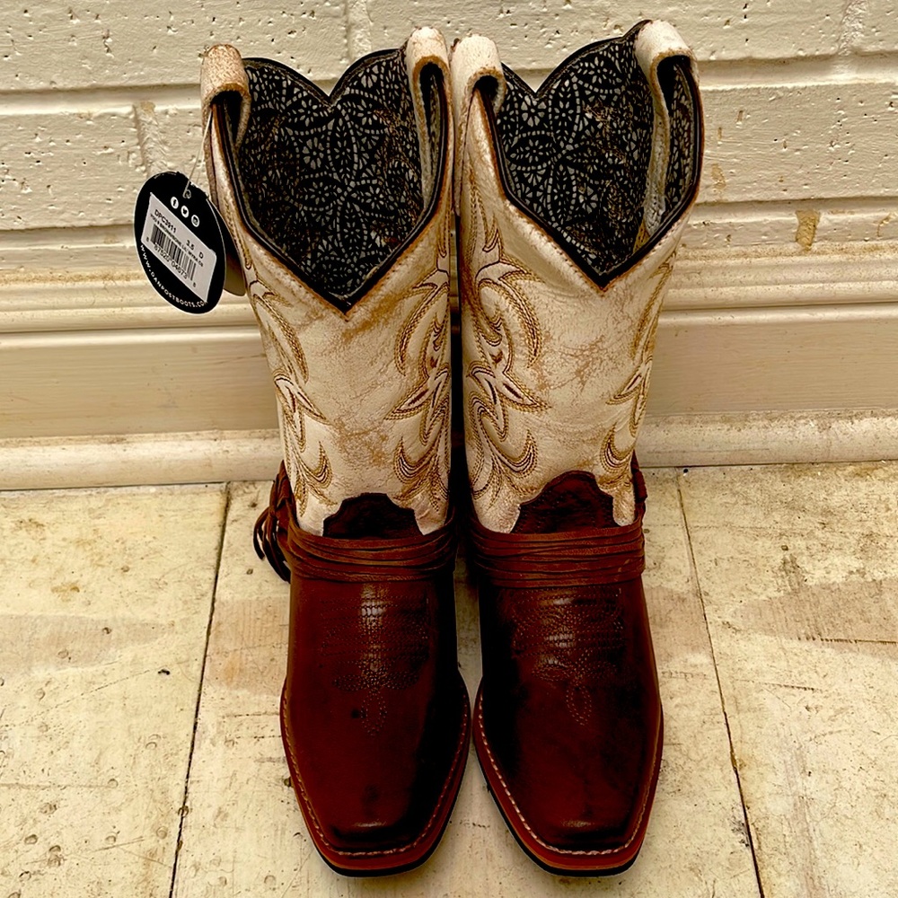 Dan post brown/bone little girls boots 👢